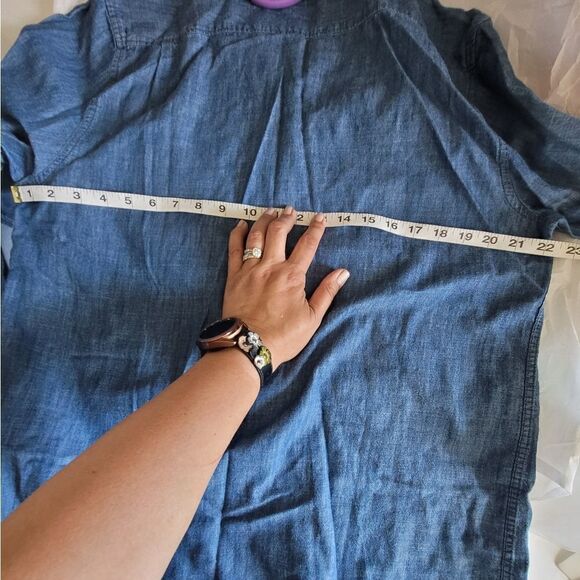 Penny stock the penny chambray button up blue shirt large - Picture 9 of 10